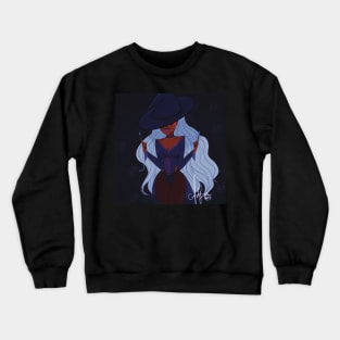 The Witch with Flaming Middle fingers Crewneck Sweatshirt